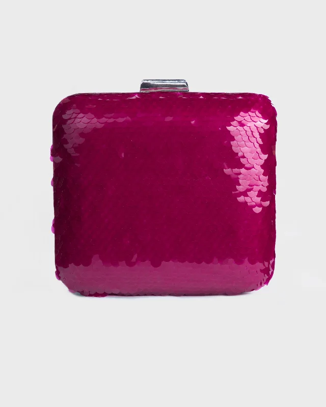 Sequins Fuchsia Clutch Glamorous Sequin Dress