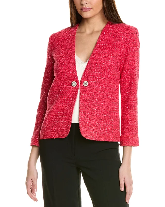 St. John Tweed Jacket Casual Blazer Outfit