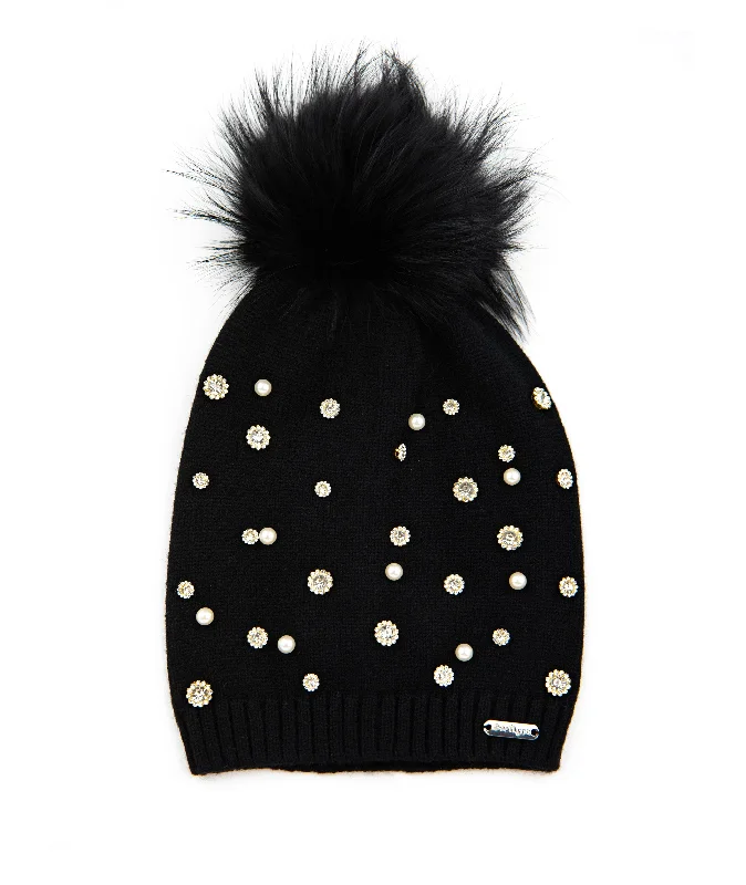 Bari Lynn Pearl Jewel Winter Hat Women's smart jackets