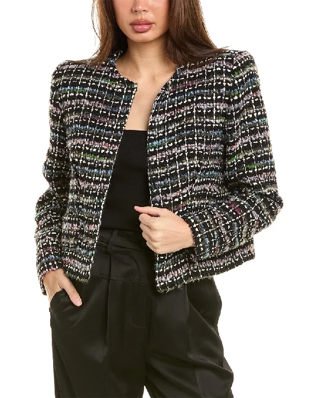 IRO Juane Wool-Blend Jacket Faux Leather Blazer