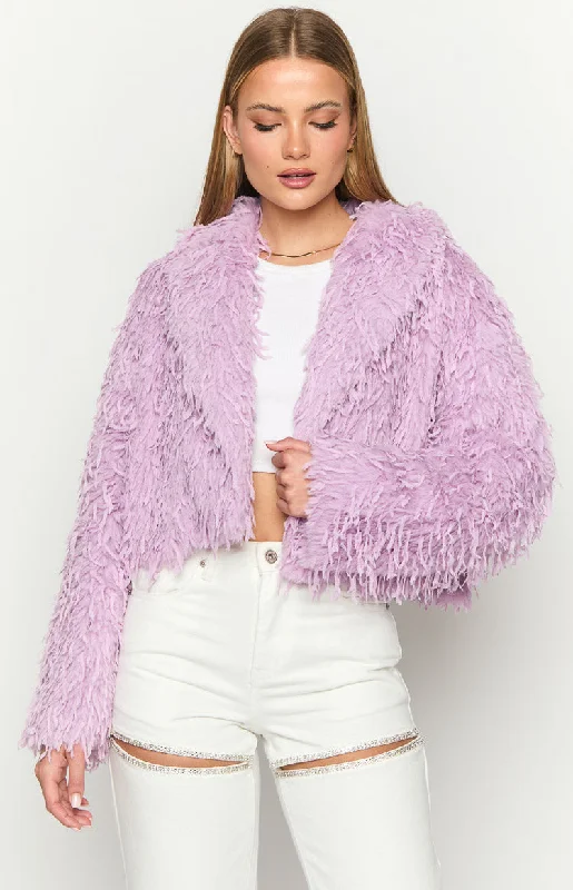 Amy Purple Fringe Jacket