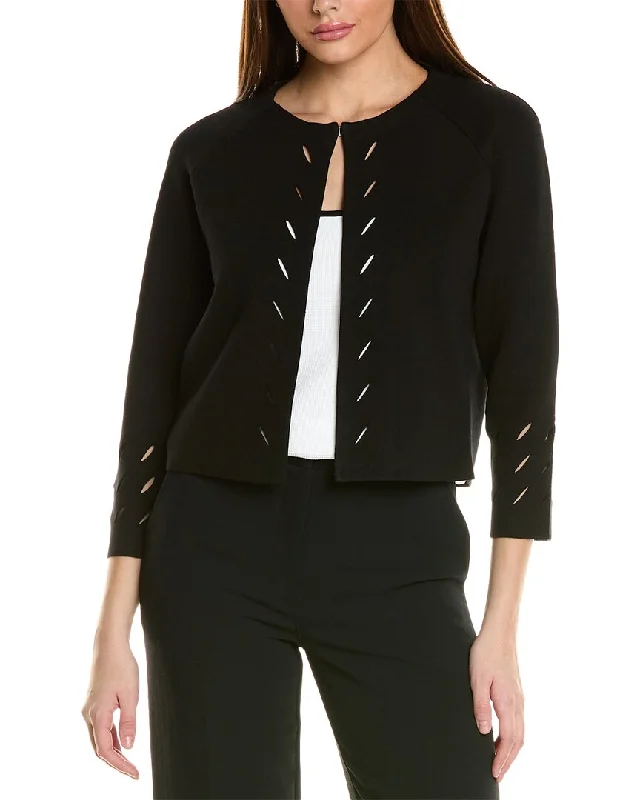 St. John Double Knit Jacket Women’s Blazer with Pleats