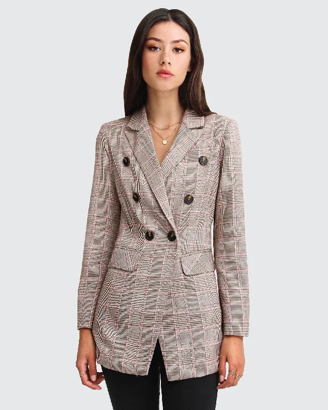 Too Cool For Work Plaid Blazer Elegant Office Blazer