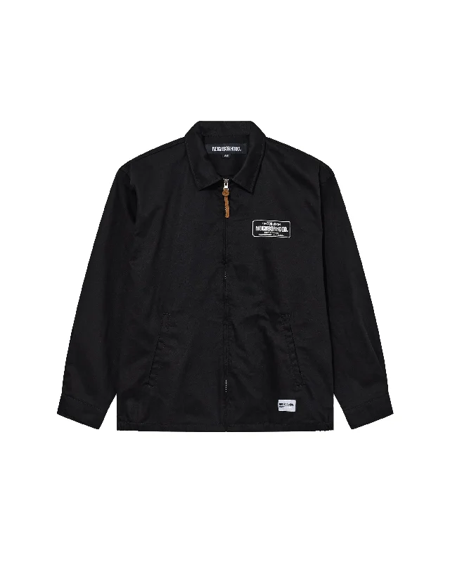 Zip Work Jacket - Black Women's travel-friendly jackets