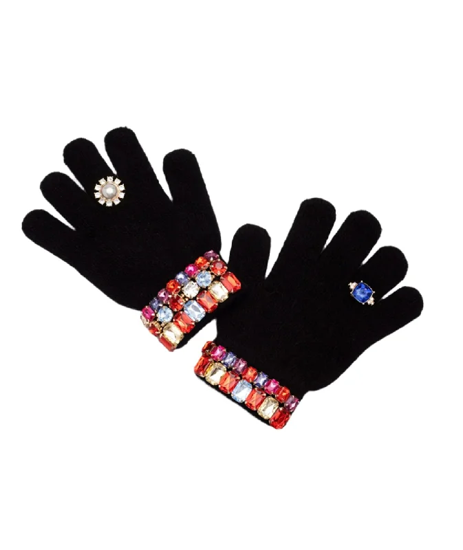 Super Smalls Ice Skating Jeweled Gloves Black Women's wedding guest jackets