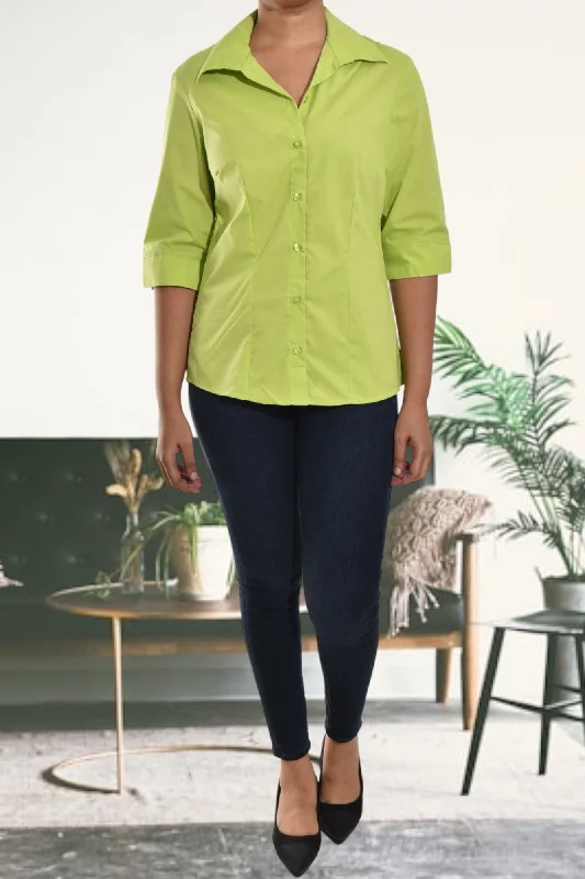 Ladies Lime Button Front Shirt