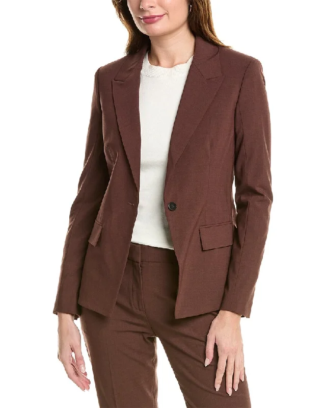 Theory Angled Wool-Blend Blazer Casual Blazer Style