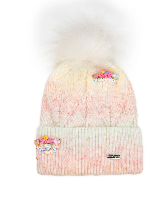 Bari Lynn Rainbow Smile Winter Hat Women's business casual jackets