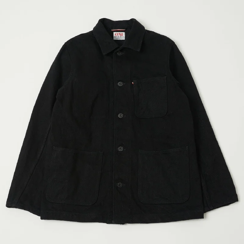 ONI 03502ZR-BKBK 'Secret Denim' Coverall Jacket - Rinsed - Black Women's waterproof jackets