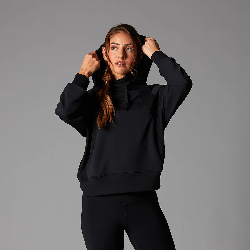 Cozy Paneled Hoodie Women's windproof jackets