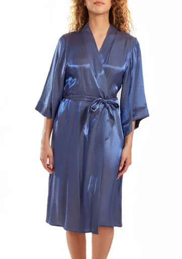 Autumn Iridescent Robe with Self Tie Sash and Inner Ties Softest pajama sets