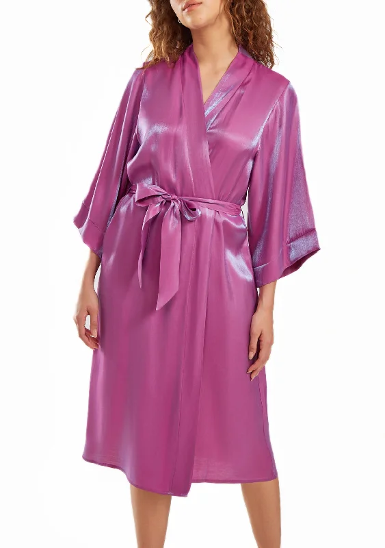 Autumn Iridescent Robe with Self Tie Sash and Inner Ties Custom pajama sets with names