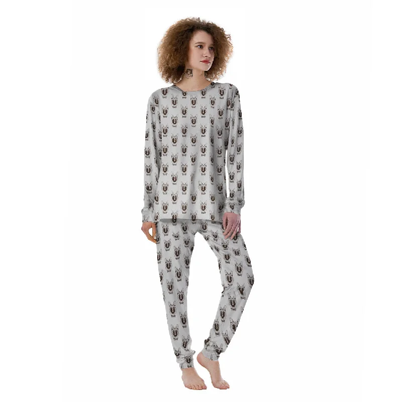 German Shepherd Drawing Print Pattern Women's Pajamas Fall pajama sets