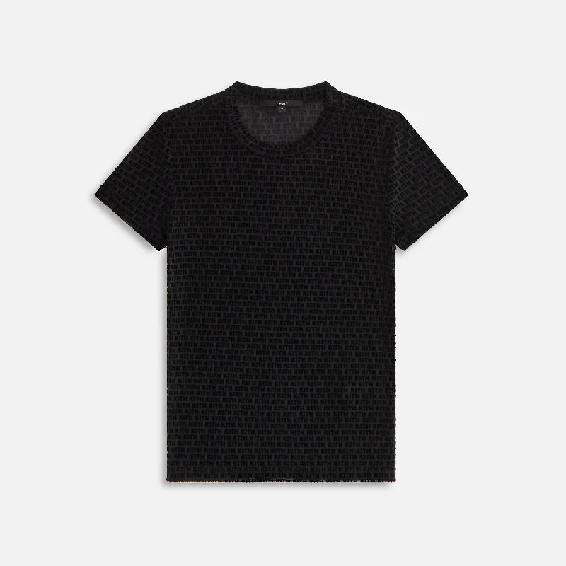 Kith Women Mulberry IV Monogram Mesh Tee - Black Zara sweaters