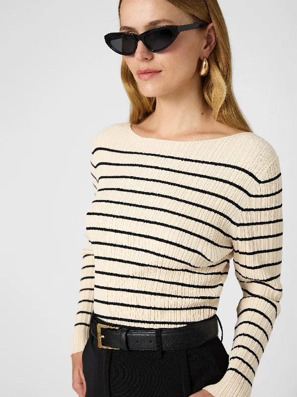 Stripe Crinkle Knit Moisture-wicking sweaters