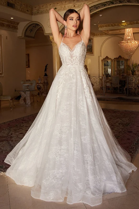 **Cinderella Divine A1102W: Enchanting Lace Wedding Gown for Timeless Elegance** Sheer Wedding Dress