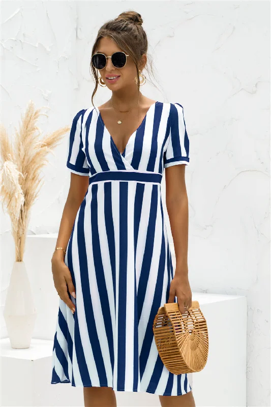 Glinda Striped Satin Midi Shirt Dress ASOS midi dresses