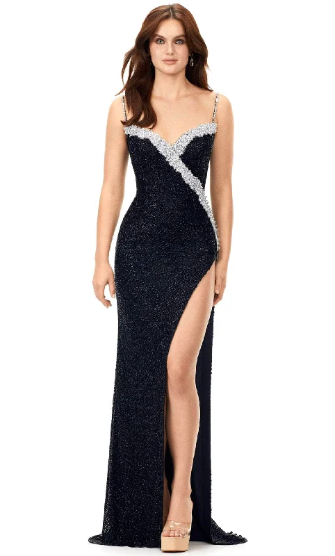 Ashley Lauren 11368 - Sleeveless Beaded Evening Gown Cotton party dresses