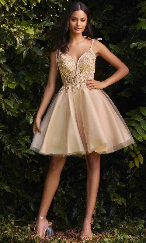 Cinderella Divine - Plunging Sweetheart Cocktail Dress CD0188 Flattering party dresses for all body types