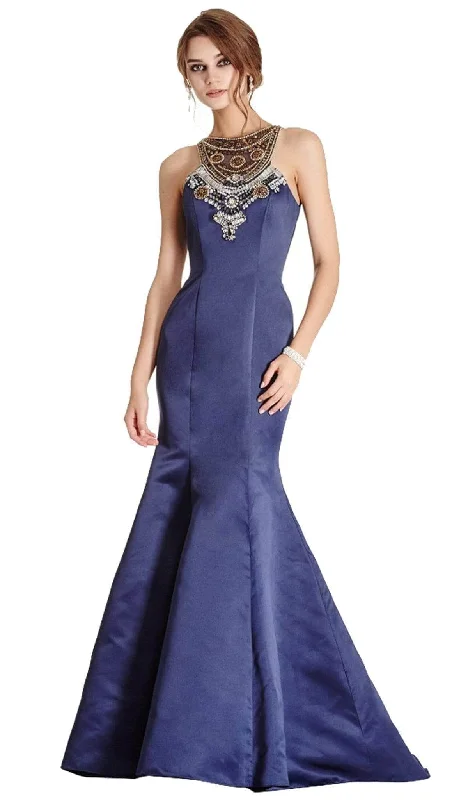 Trevi Collection - L1720 Embellished Sleeveless Evening Gown Zara party dresses