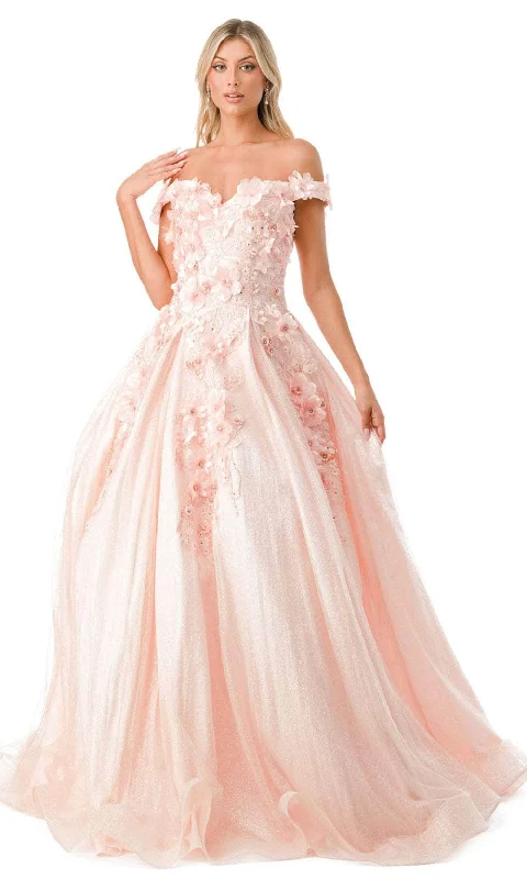 Trevi Collection L2501 - Floral Off Shoulder Ballgown Best party dresses for date night