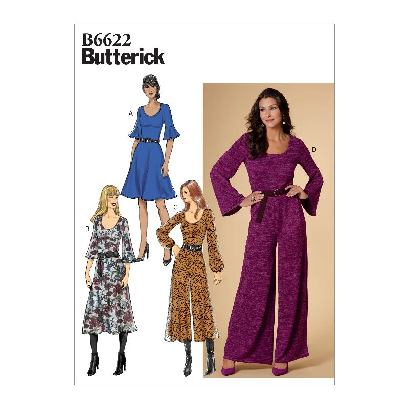 CLEARANCE • BUTTERICK PATTERN MISSES' DRESS & JUMPSUIT 6622 Revolve floral dresses