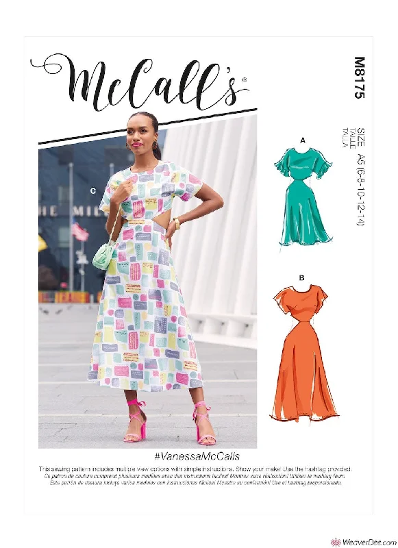 McCall's Pattern M8175 Misses' Dresses #VanessaMcCalls Must-have floral dresses for this season