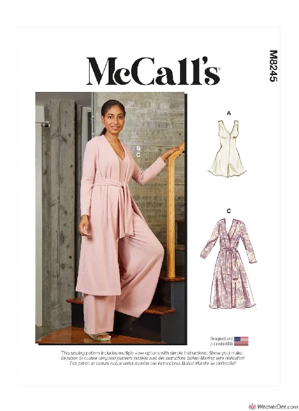 McCall's Pattern M8245 Misses' Romper, Jumpsuit, Robe & Sash Designer floral dresses