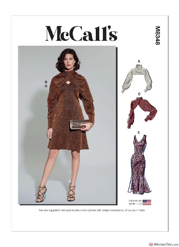 McCall's Pattern M8348 Misses' Dress & Shrug Designer floral dresses