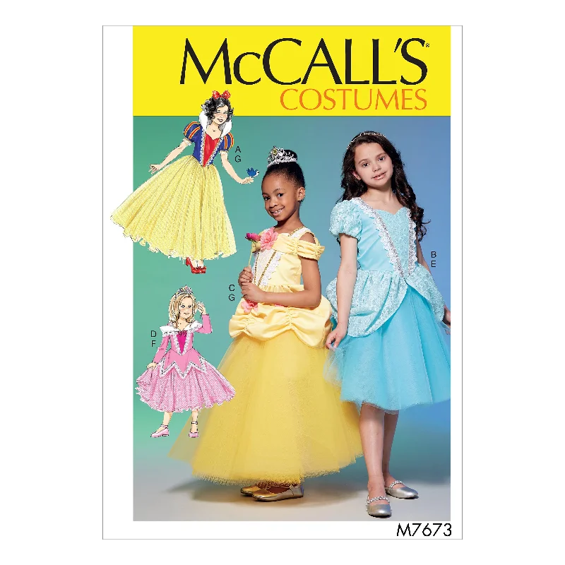 CLEARANCE • McCall's Pattern M7673 CHILD/GIRLS' PRINCESS COSTUMES Shein floral dresses