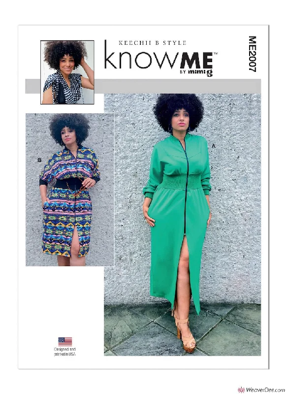 KnowMe Sewing Pattern ME2007 Misses' Knit Dresses by Keechii B Style Fashion-forward floral dresses