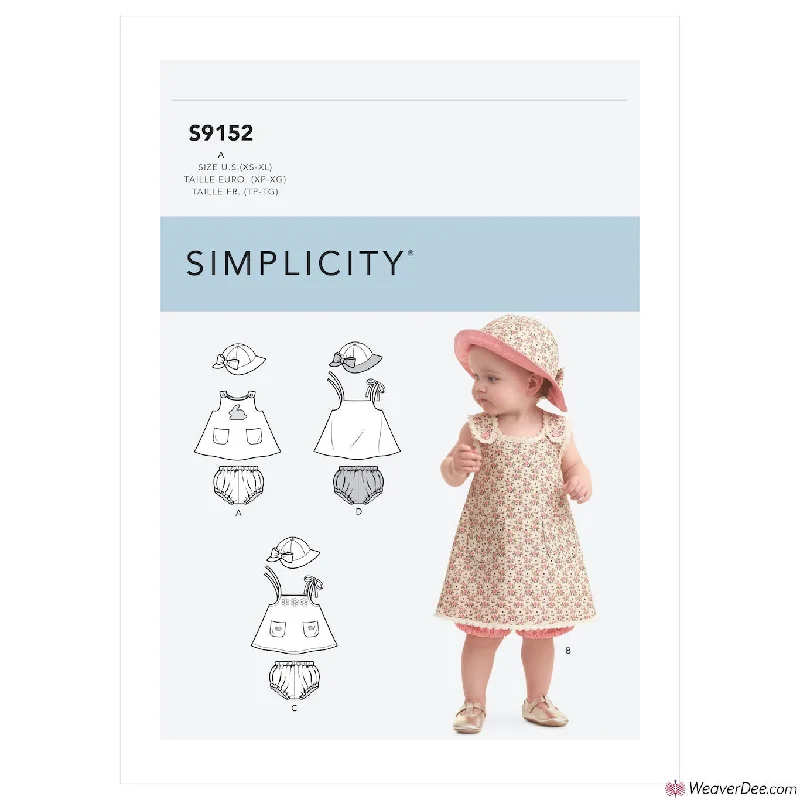 Simplicity Pattern S9152 Babies' Dress, Panties & Hat Lace floral dresses