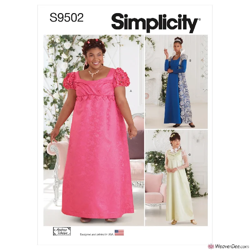 Simplicity Pattern S9502 Misses' & Women's Costumes Anniversary floral dresses