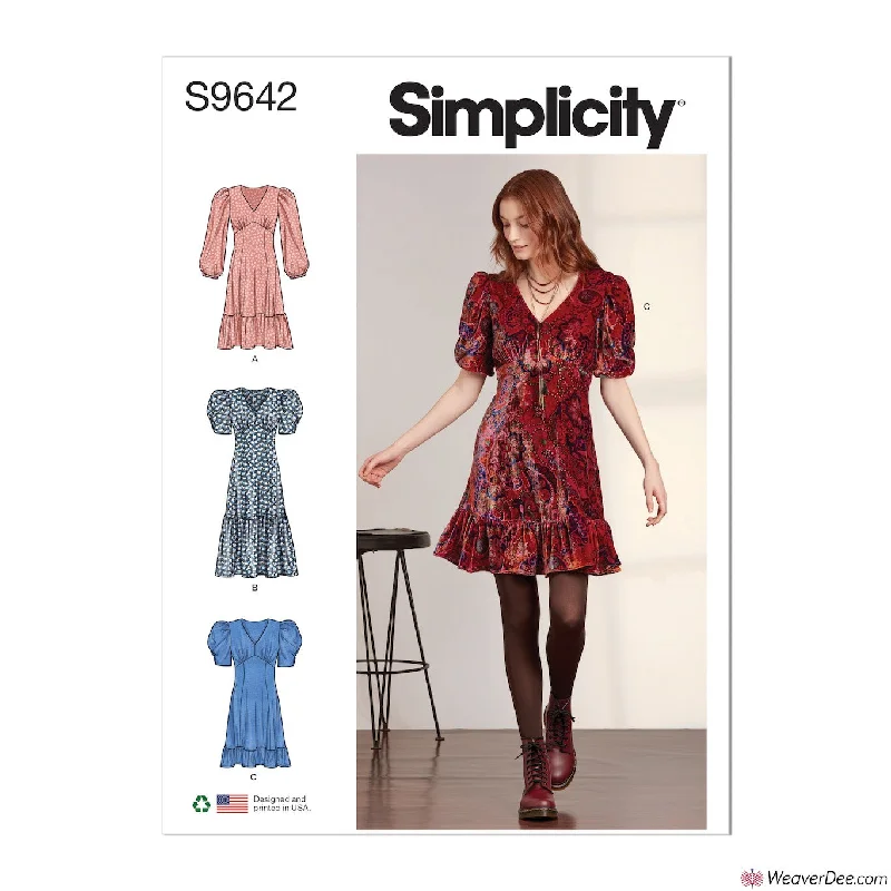 Simplicity Pattern S9642 Misses' Dress Wrap floral dresses