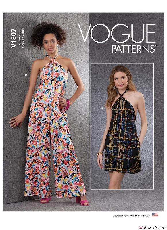 Vogue Pattern V1807 Misses' & Misses' Petite Jumpsuits Discounted floral dresses