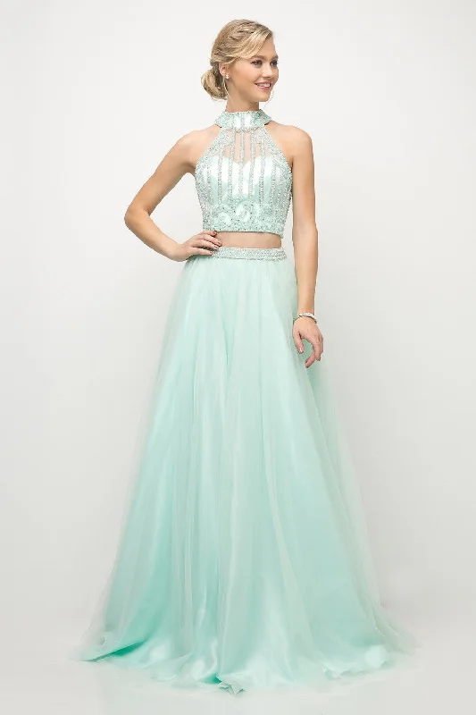 Beaded Bodice 2 Piece Ball Gown by Cinderella Divine -8994 Preppy unclassified dresses