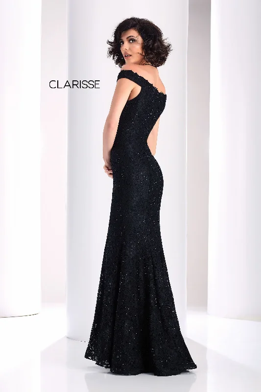 Clarisse -4801 Off Shoulder Mermaid Evening Dress Striped unclassified dresses