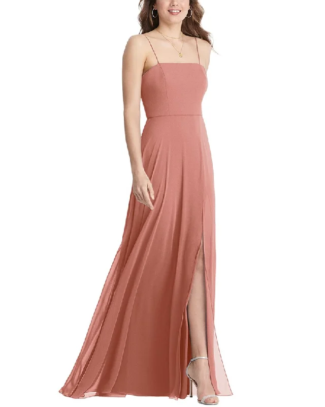 Lovely Square Neck Chiffon Maxi Dress Bohemian Maxi Skirt