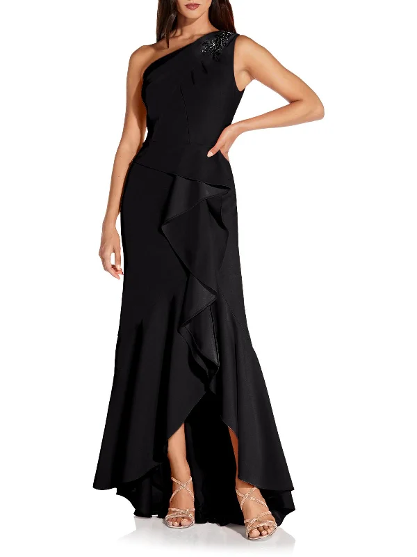 Womens Ruffled Maxi Evening Dress Trendy Maxi Skirt