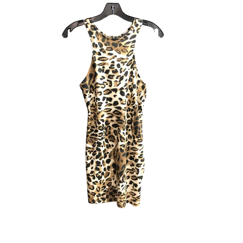 Dress Casual Midi By Love Culture In Animal Print, Size: M Printed Satin Midi