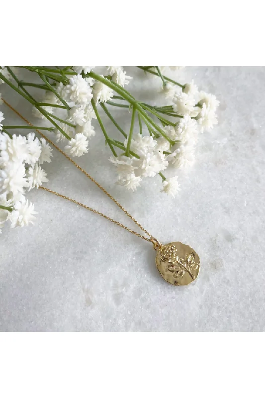 Wisteria London Rosalie Gold Coin Necklace Lace Fit-and-Flare